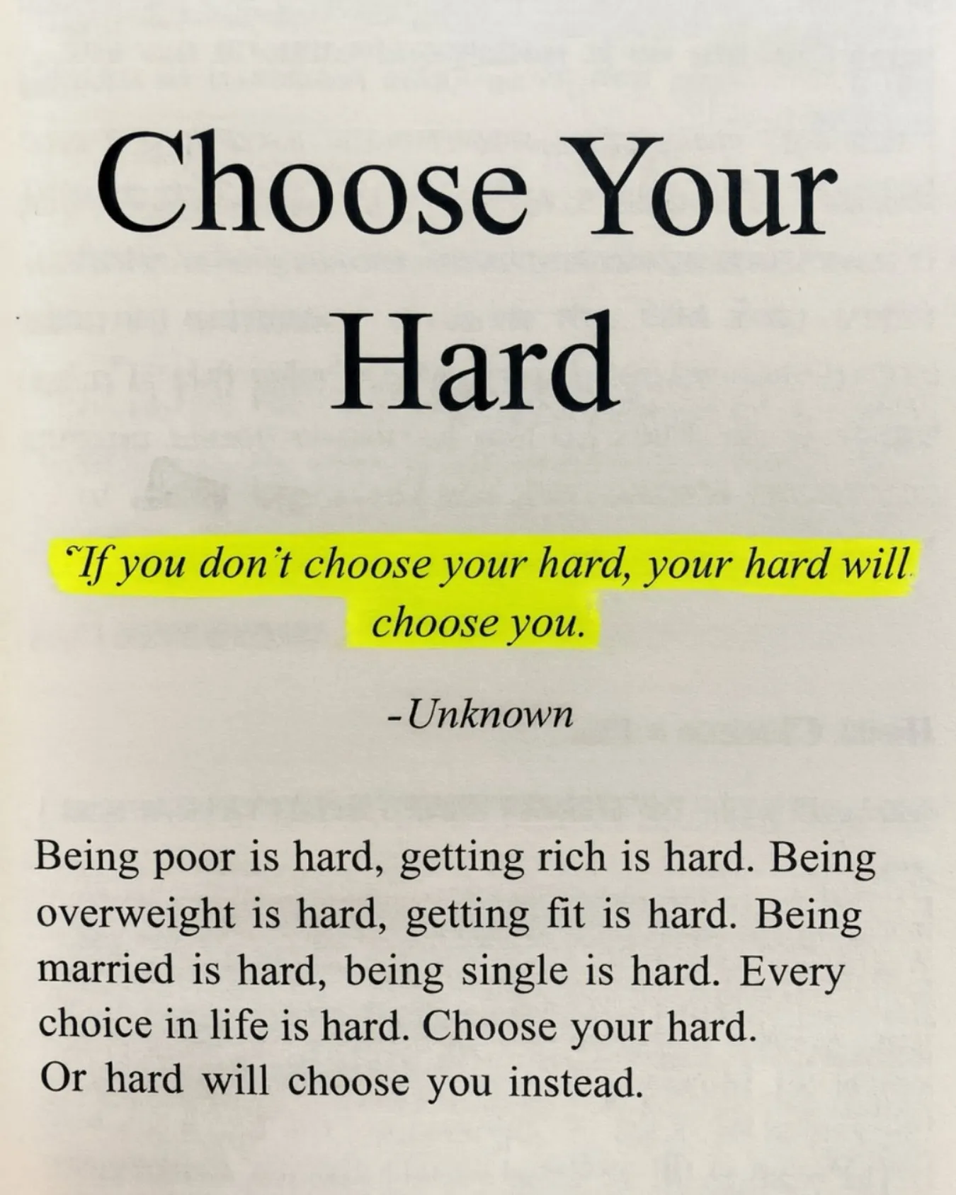 choose your hard
