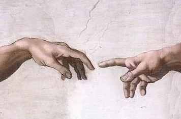 Detail from Michelangelo's Creation of Adam, Sistine Chapel, 1512.